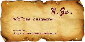 Mózsa Zsigmond névjegykártya